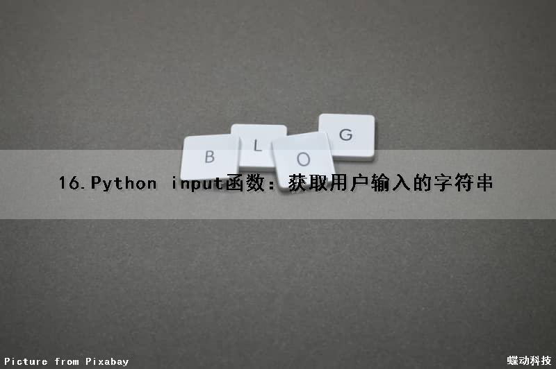 16.Python input()函数：获取用户输入的字符串