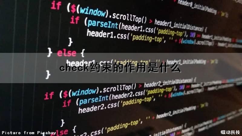 check约束的作用是什么