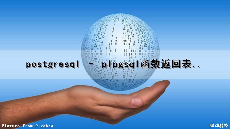 postgresql – plpgsql函数返回表(..)