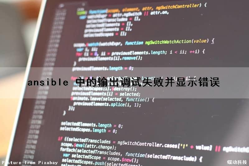 ansible 中的输出调试失败并显示错误