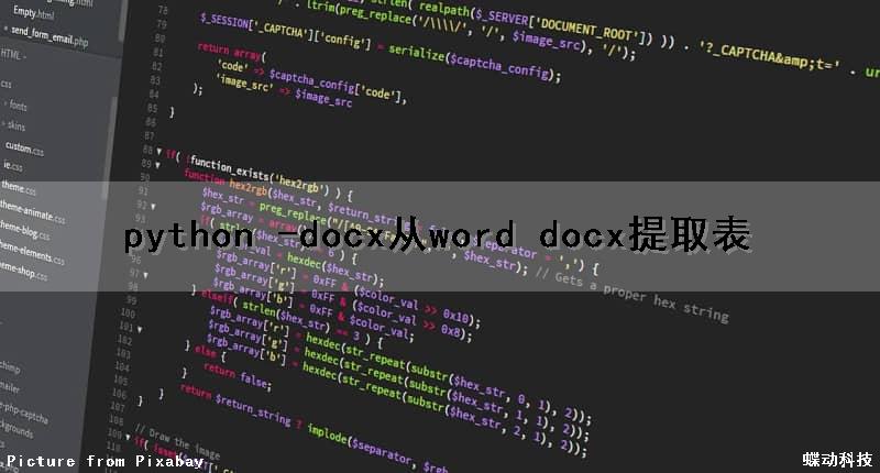 python -docx从word docx提取表