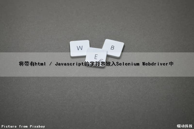 将带有html / Javascript的字符串放入Selenium Webdriver中（在html中引入javascript）