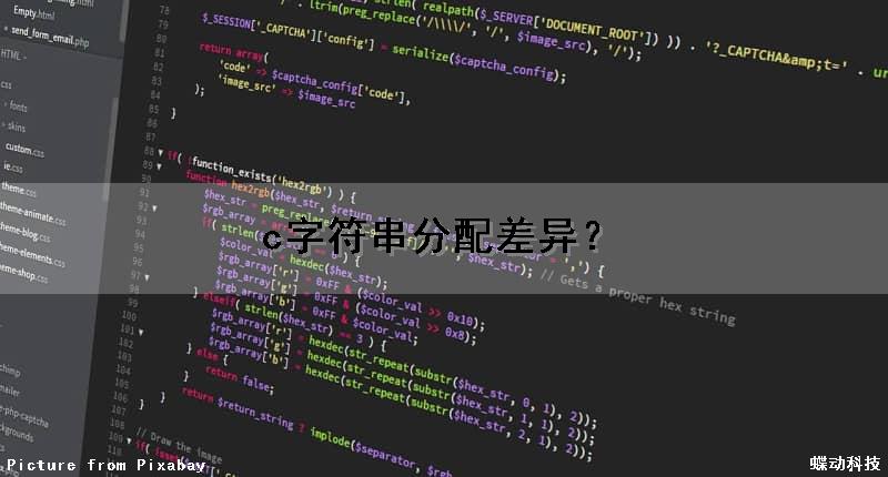 c字符串分配差异？