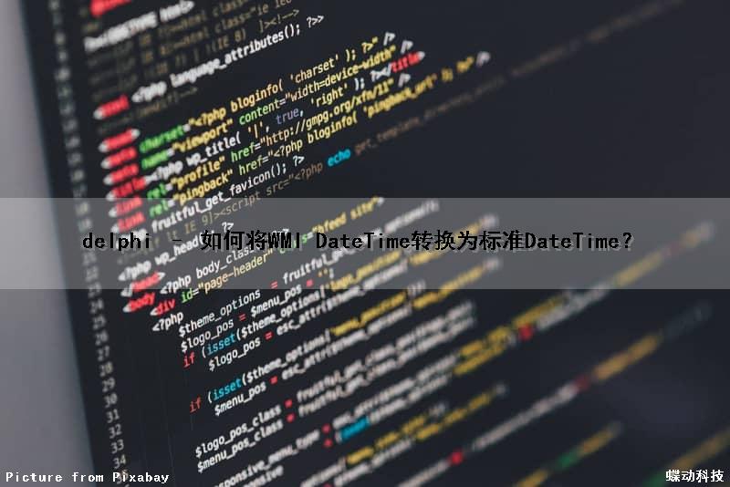 delphi – 如何将WMI DateTime转换为标准DateTime？