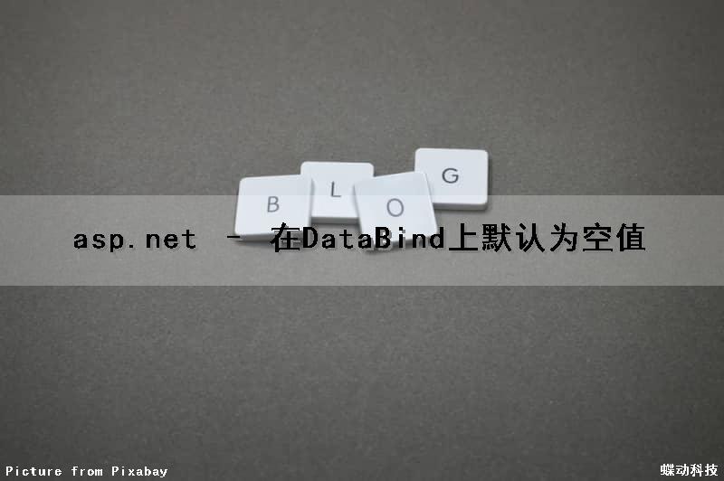 asp.net – 在DataBind上默认为空值（asp.net dataset用法）
