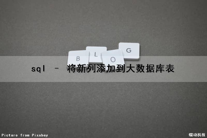 sql – 将新列添加到大数据库表
