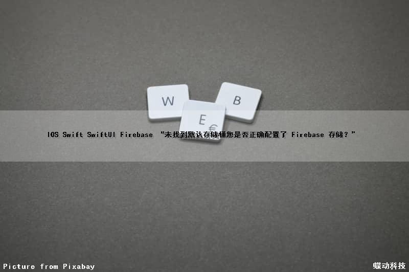 IOS Swift SwiftUI Firebase “未找到默认存储桶您是否正确配置了 Firebase 存储？”