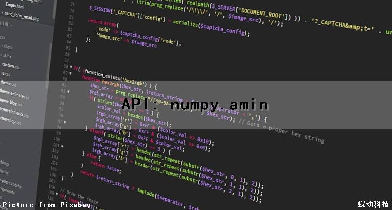 API: numpy.amin