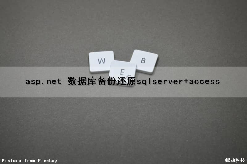 asp.net 数据库备份还原(sqlserver+access)