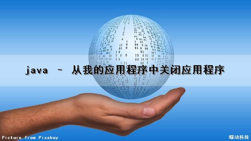 java – 从我的应用程序中关闭应用程序