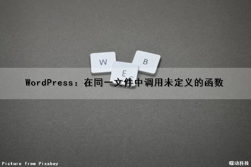 WordPress：在同一文件中调用未定义的函数（如何调用wordpress函数）