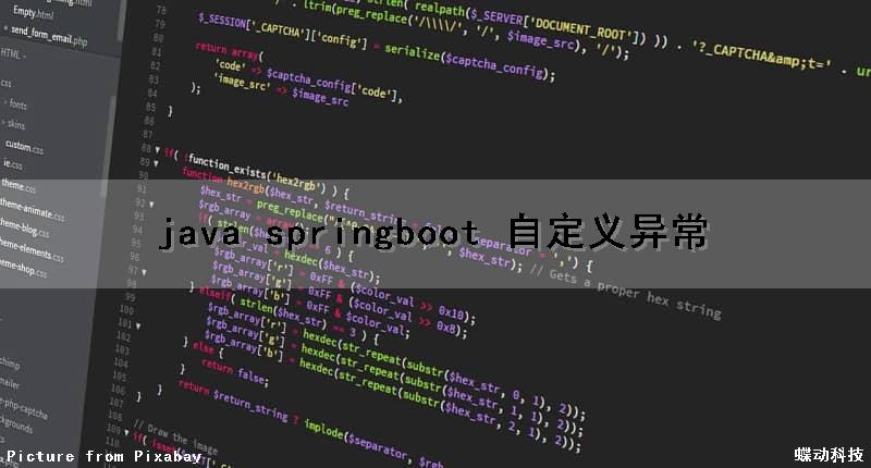 java springboot 自定义异常