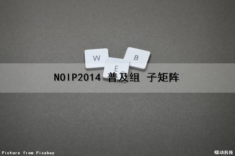 NOIP2014 普及组 子矩阵