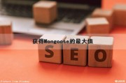 获得Mongoose的最大值