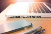 seo问答推广(seo问答推广账号)（seo问题查询）