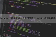 Scraping 时从最后一个索引开始往 MySQL 中插入数据（python最后一位索引）