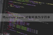 将python'type'对象转换为字符串（python把对象转化为字符串）
