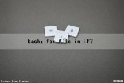 bash：for file in if？
