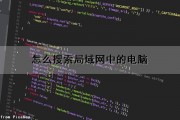 怎么搜索局域网中的电脑（怎么搜索局域网中的电脑文件）