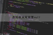 在列表末尾放置null（用于在列表末尾添加一个元素的方法是）